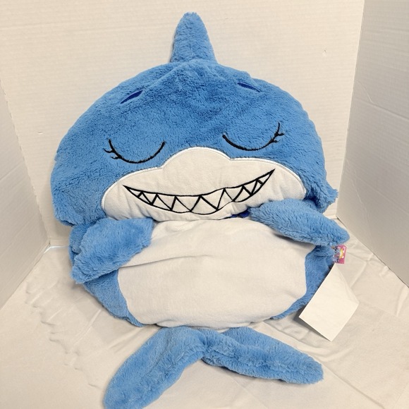 Happy Nappers Blue Shark Pillow Sleeping Bag Sleepy Sack Medium 3-6 yr old - Picture 8 of 9